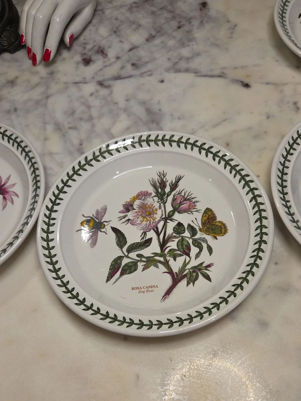 Vintage Portmeirion The Botanic Garden Floral Salad Plates 1972 | Britian Set 4